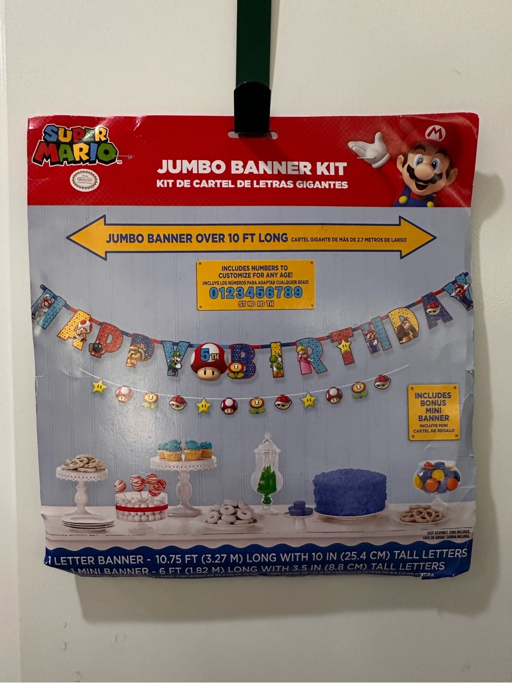 Super Mario Jumbo Happy Birthday Banner Kit Add Any Age Nintendo Party Decor